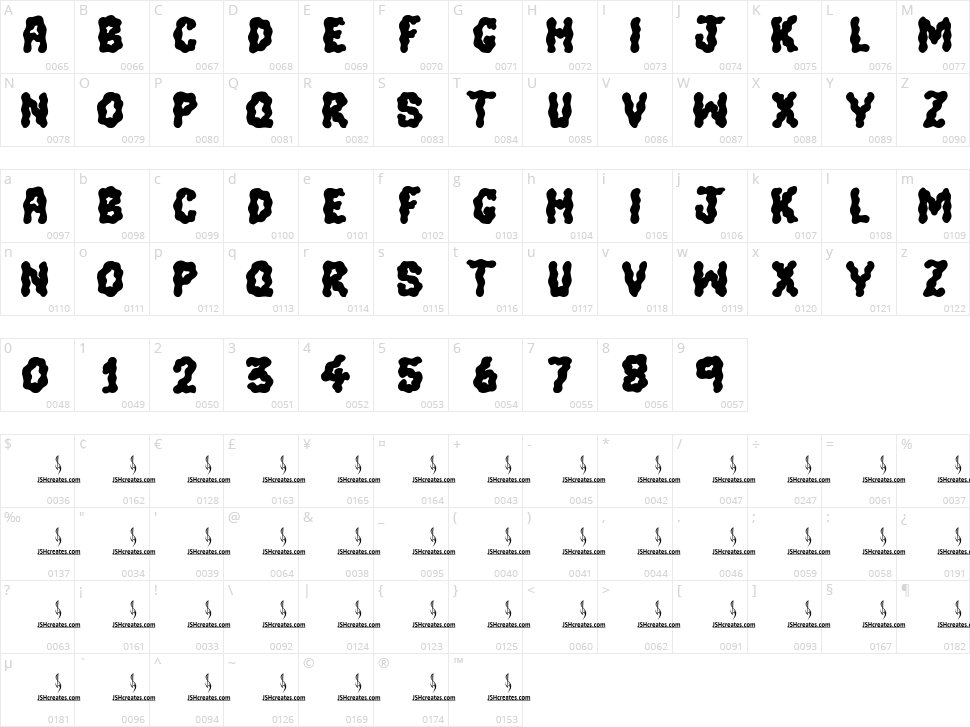 Color Me Purple Character Map