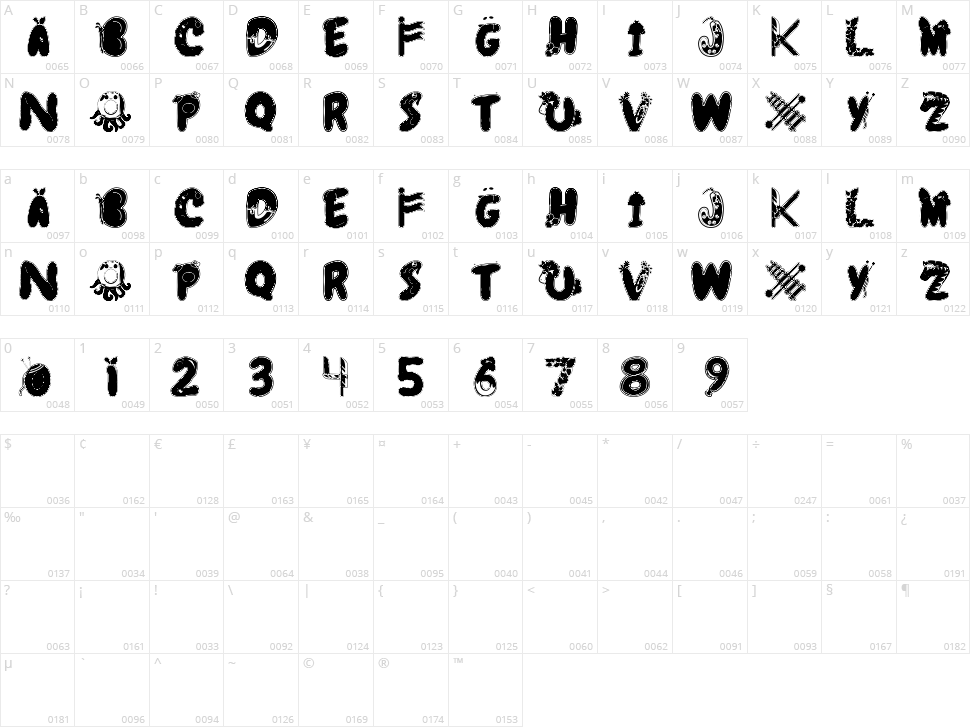 Colorful Decorative Alphabet Character Map