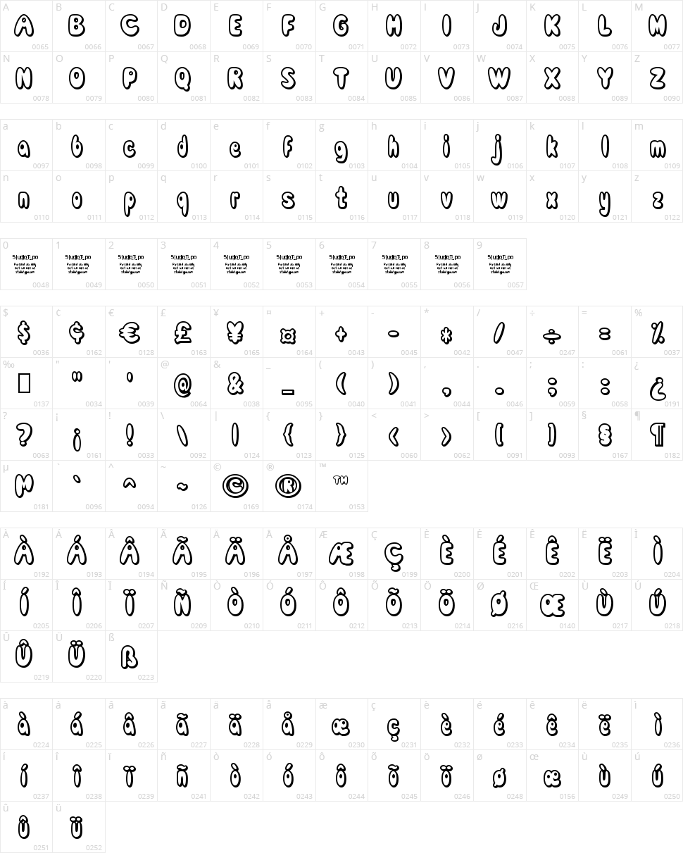 Comic White Rabbit Character Map
