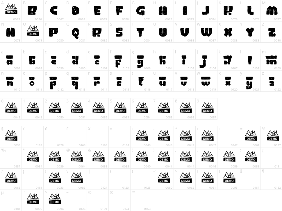 ConnyRocket Character Map
