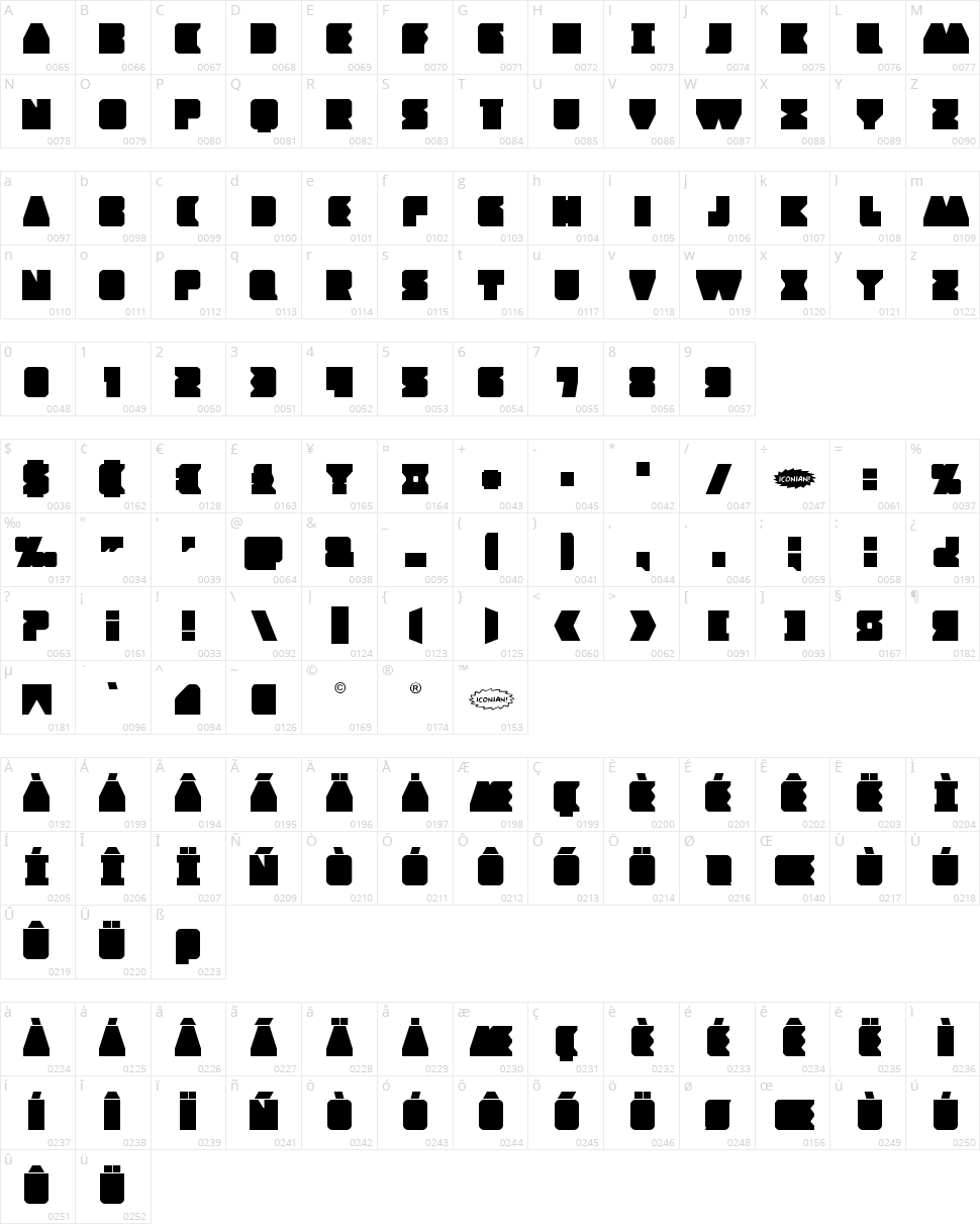 Contour of Duty Character Map