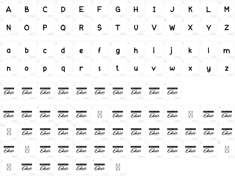 Cool Glasses Character Map