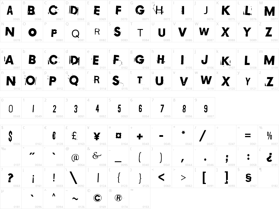 Copy 003 Character Map
