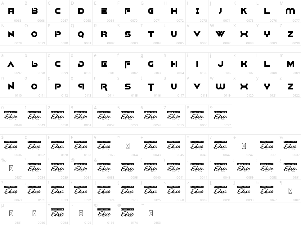 Counter Stream Character Map
