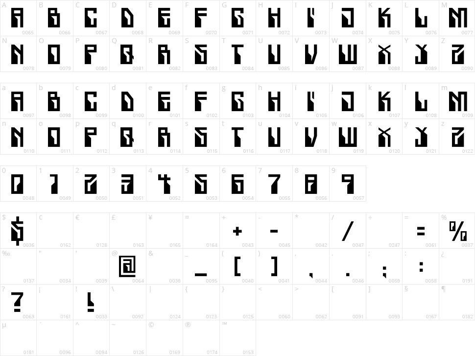 Crackwhore Character Map