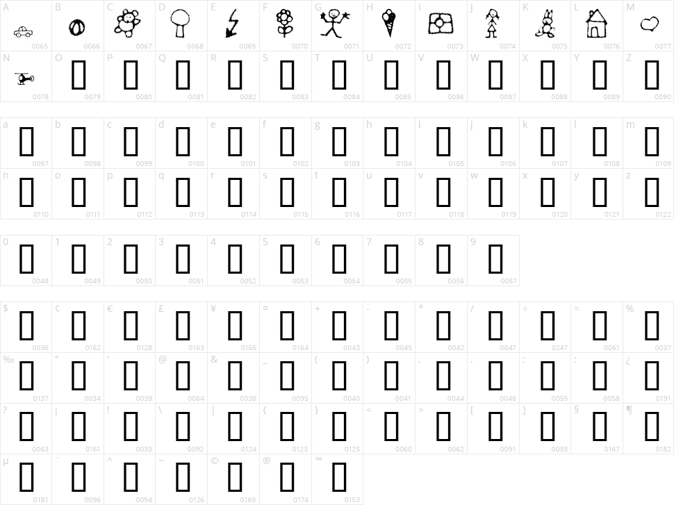 Crayon Kids Character Map