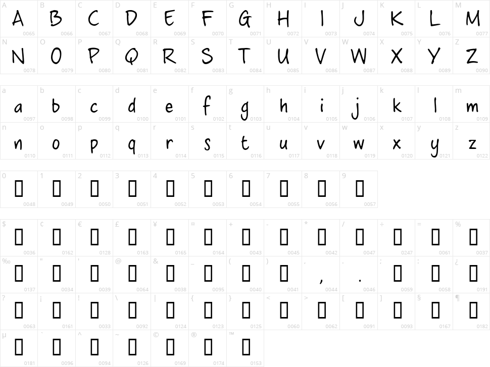 Crossword Belle Character Map