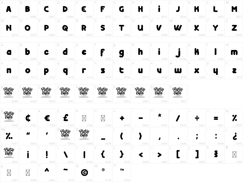Crunchy Cookies Character Map