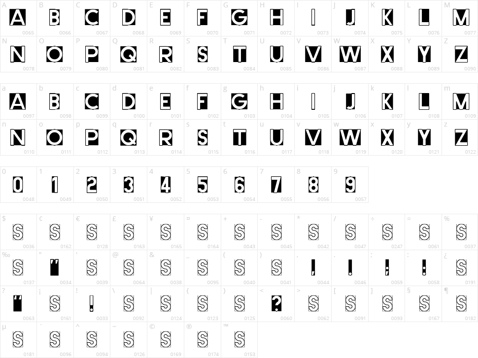 Cut Me Out Character Map