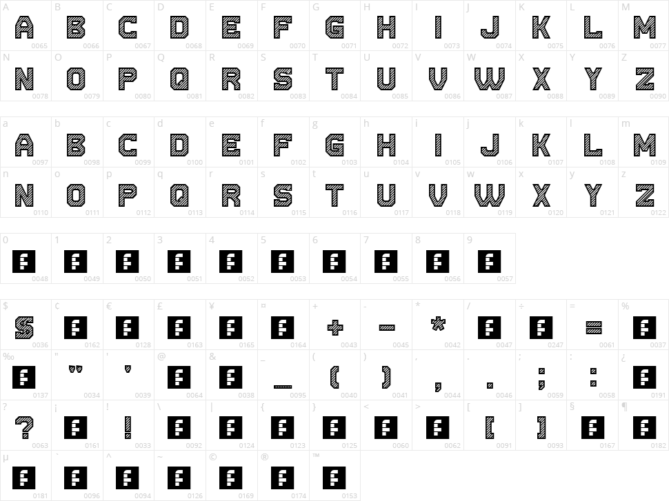 Cut the paper Character Map