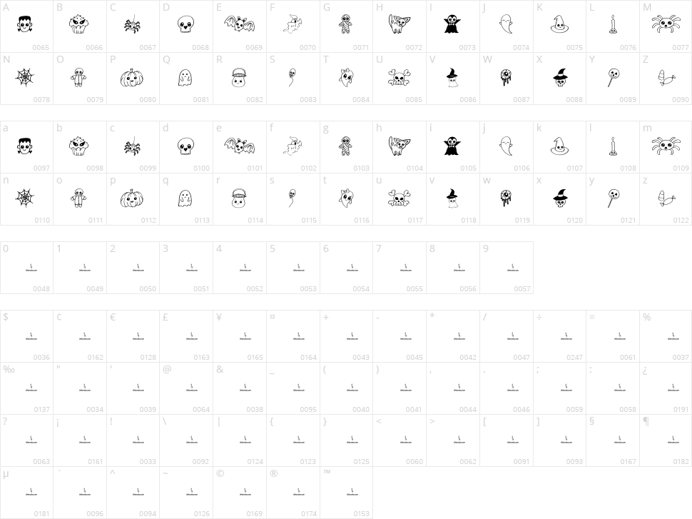Cute Halloween Drawings Character Map