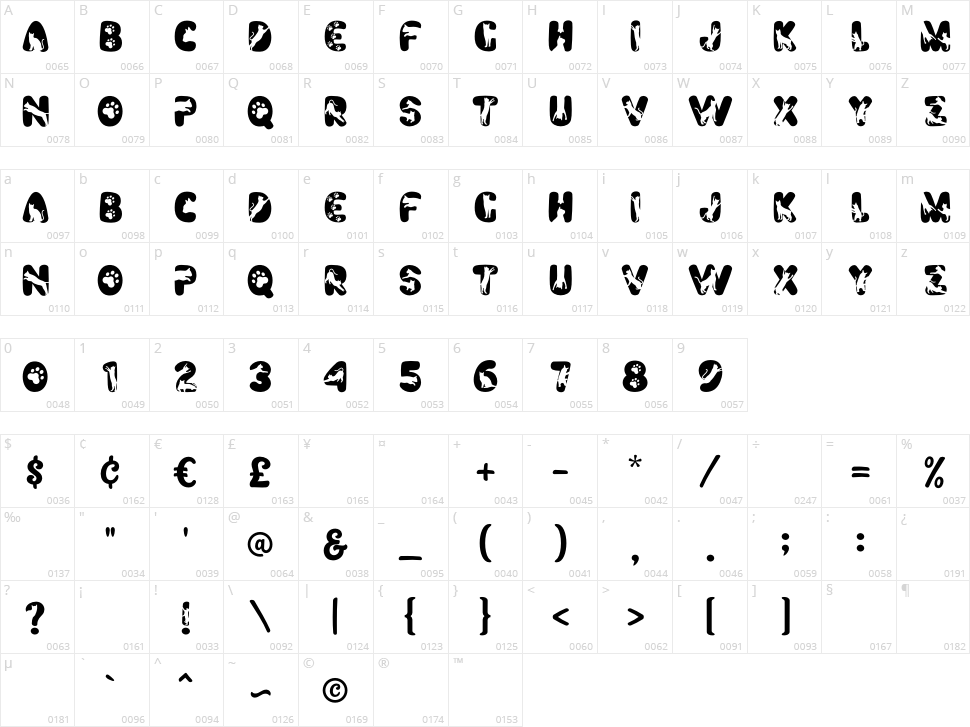 Cute Meow Character Map