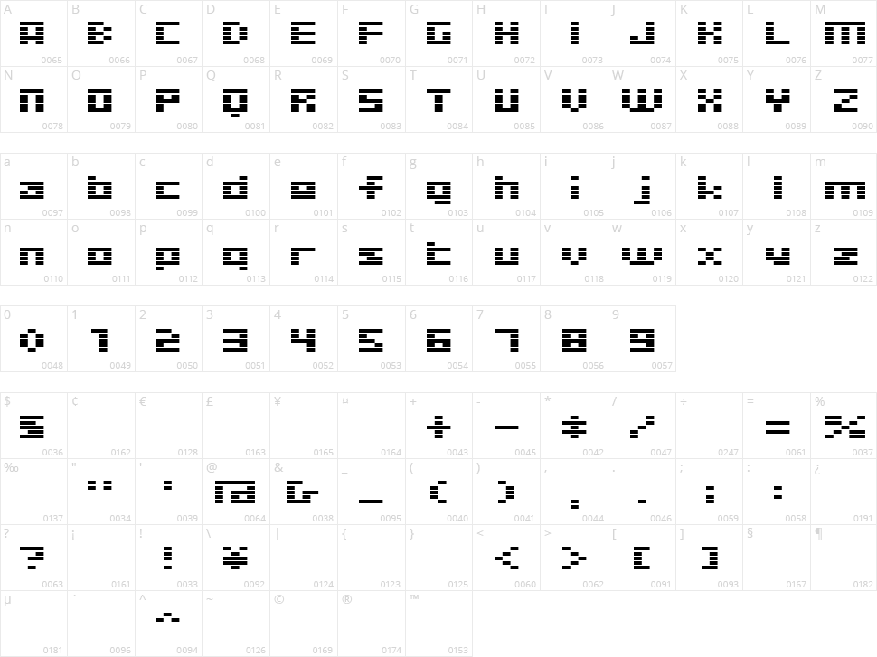 D3 Digitalism Character Map
