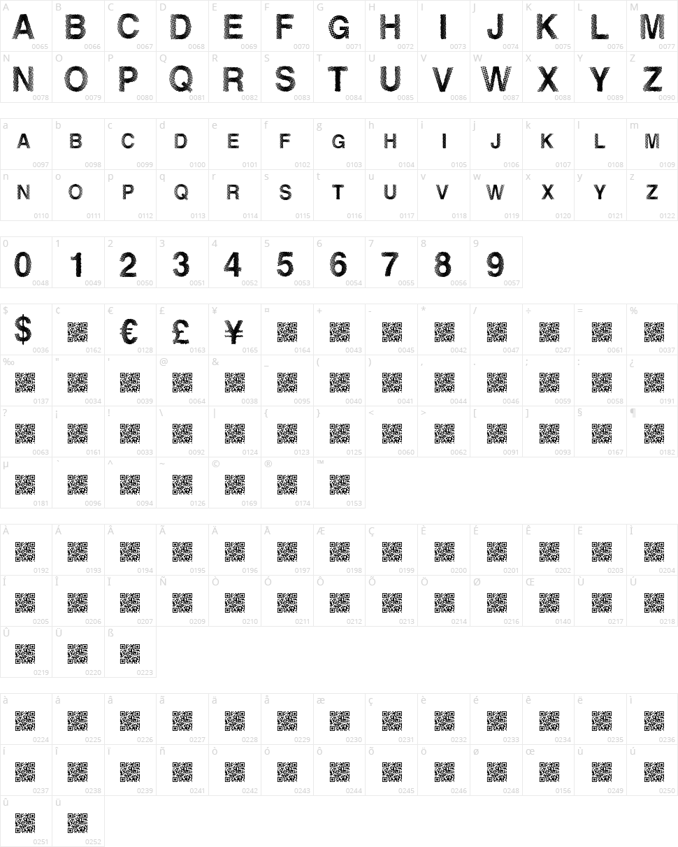 Dance Lights Character Map