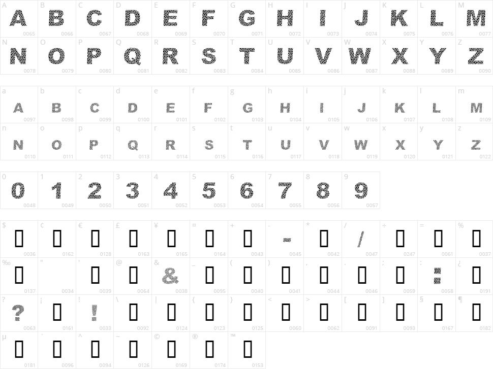 Dar Skin Character Map