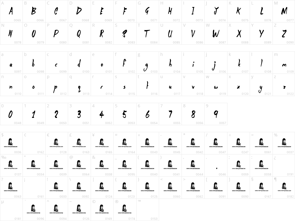 Darkside of the Morning Character Map