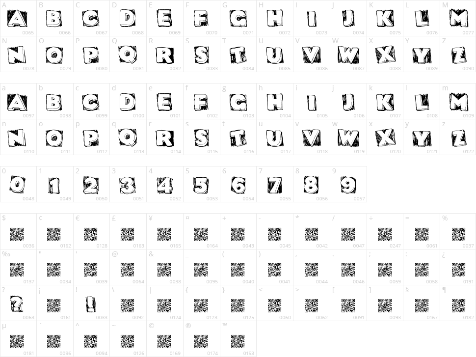Dat Box Character Map