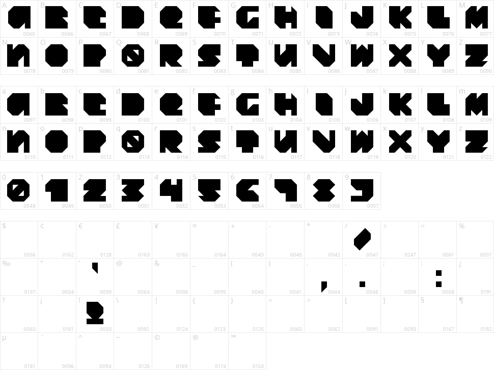 Daydream Daily Character Map