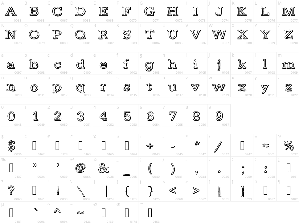 Day Light Character Map