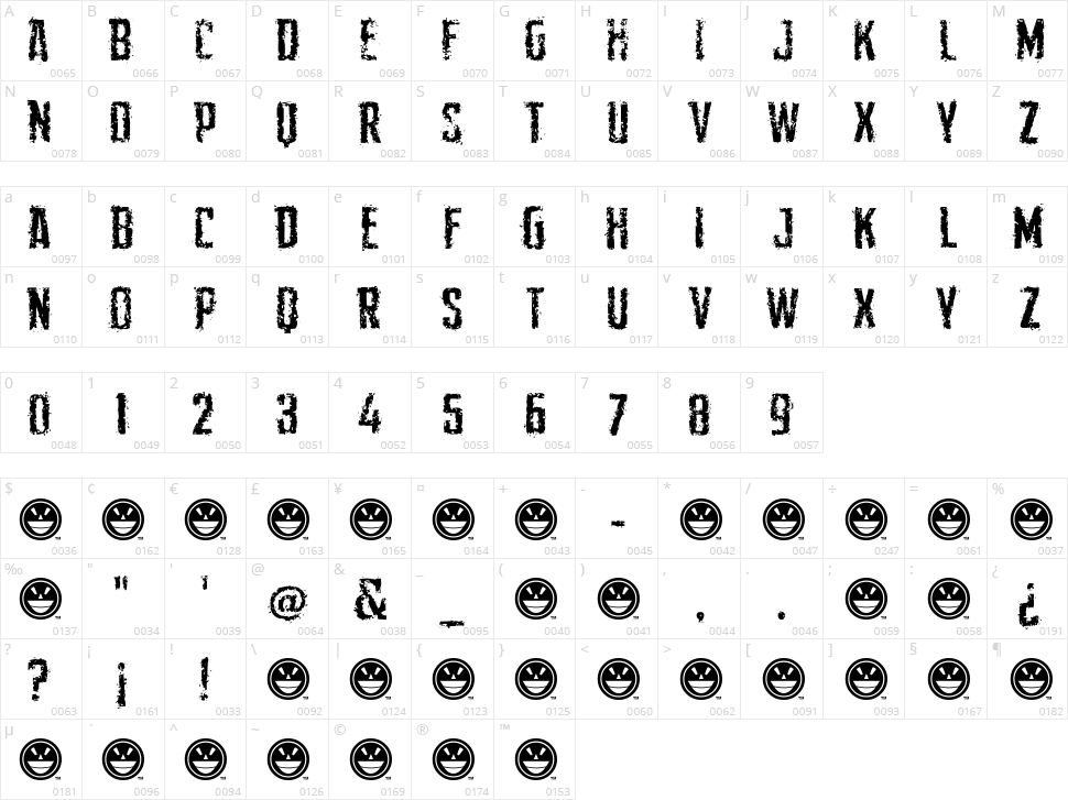 Demon Sker Character Map