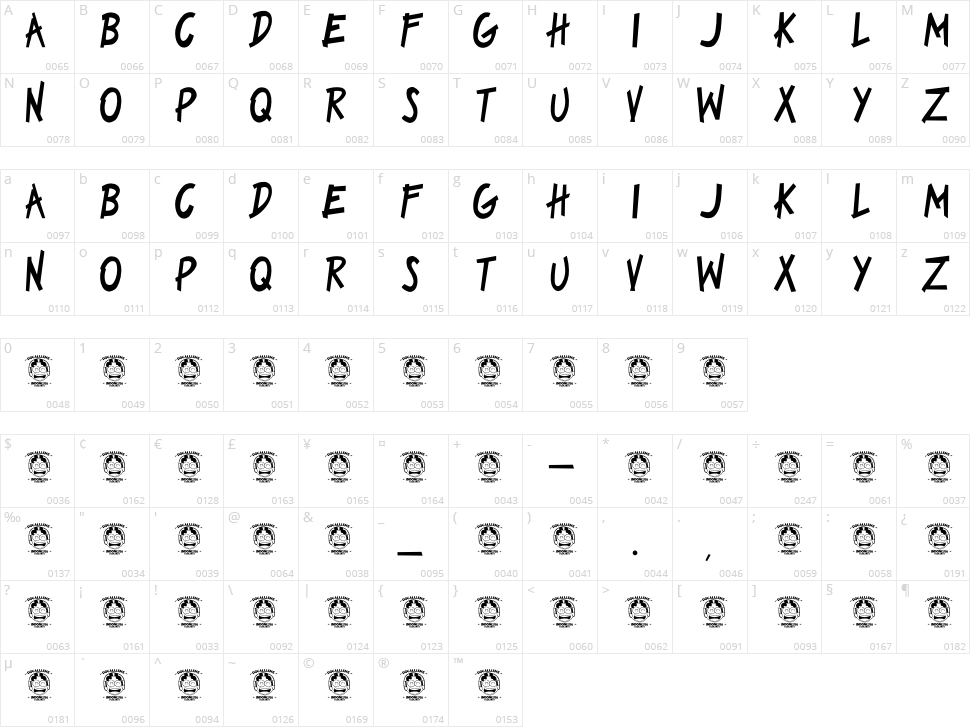 Dilove Character Map