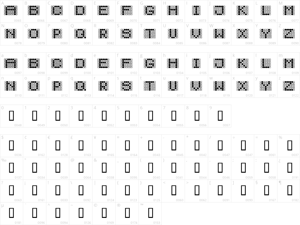 Diodos Character Map
