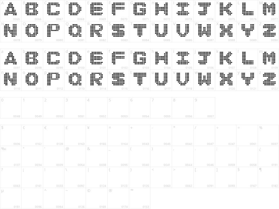 Disco never dies Character Map