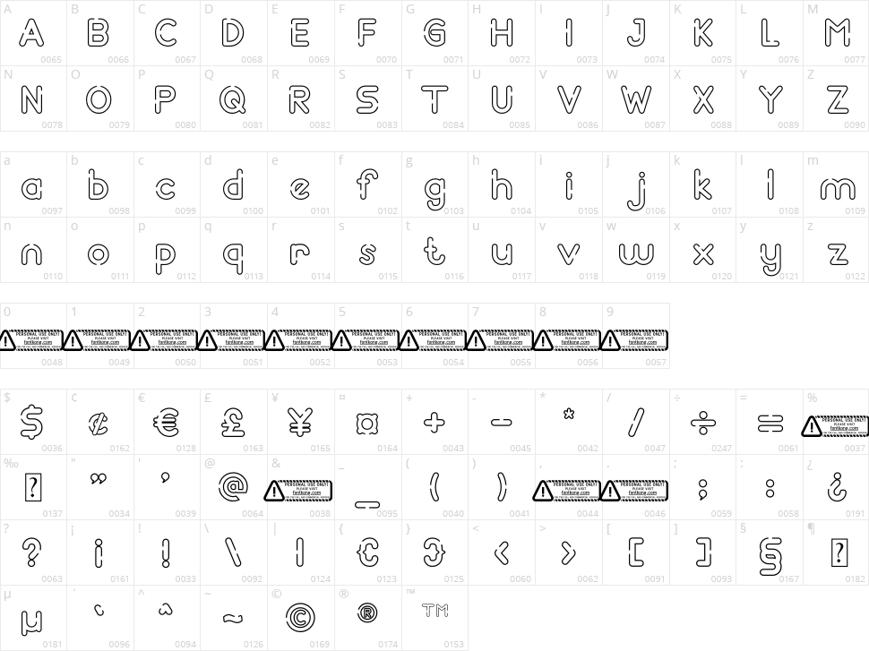 Discofest Character Map