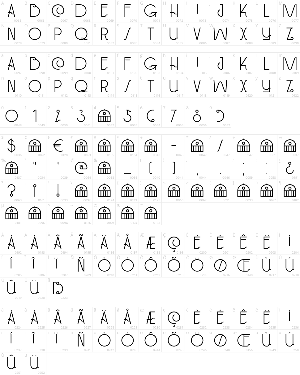 DK Paviljoen Character Map
