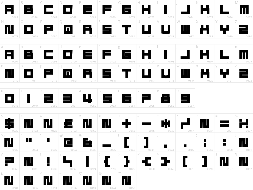 Don't Waste That Napkin Character Map