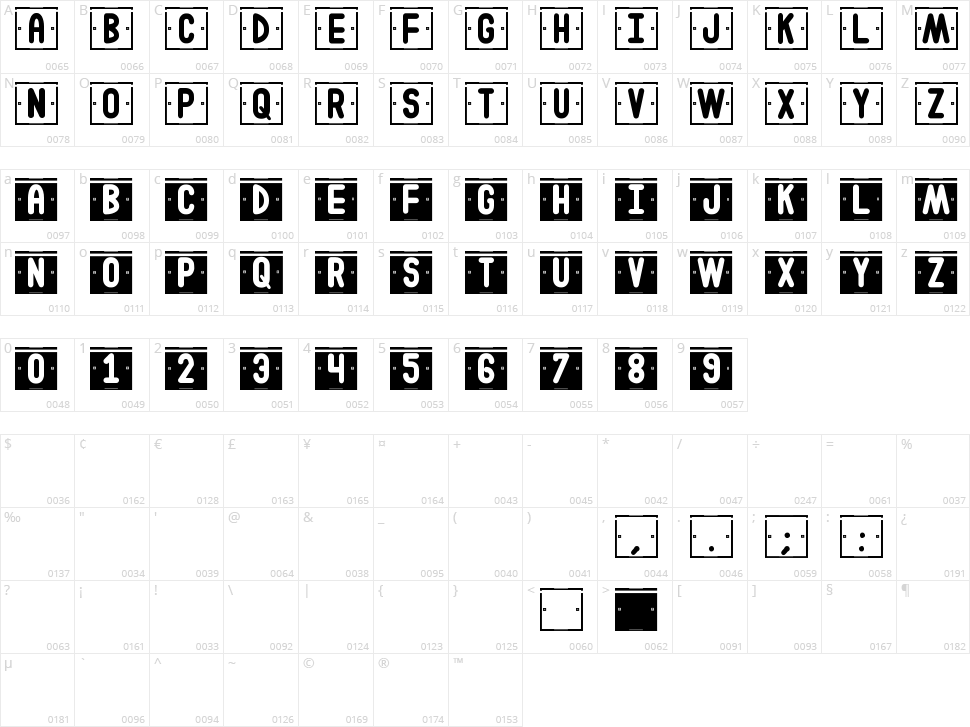 Double Color St Character Map