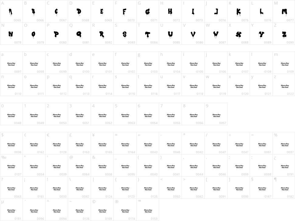 Doyotama Character Map