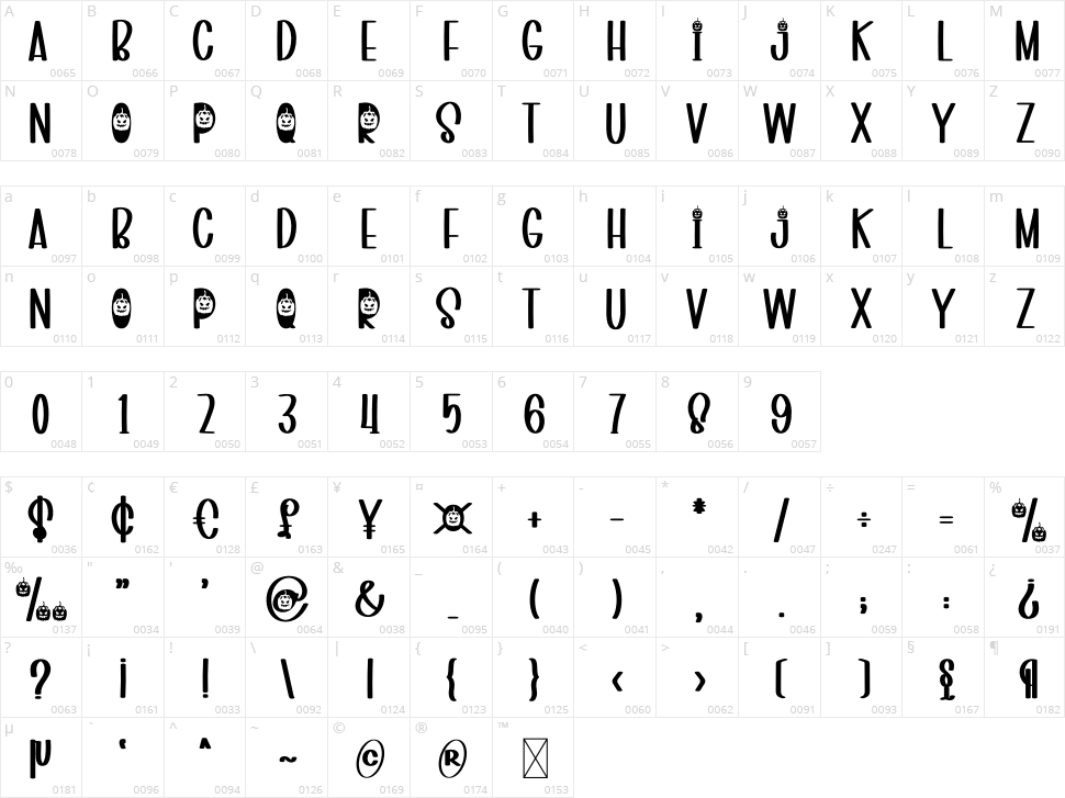 Dragon Pumpkin Character Map