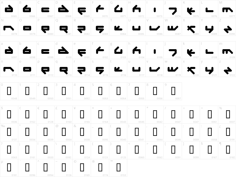Dreampop Character Map