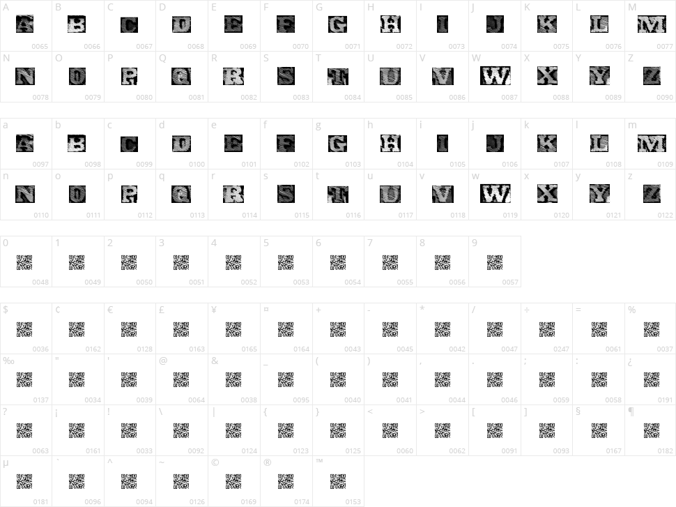Dynamatics Character Map
