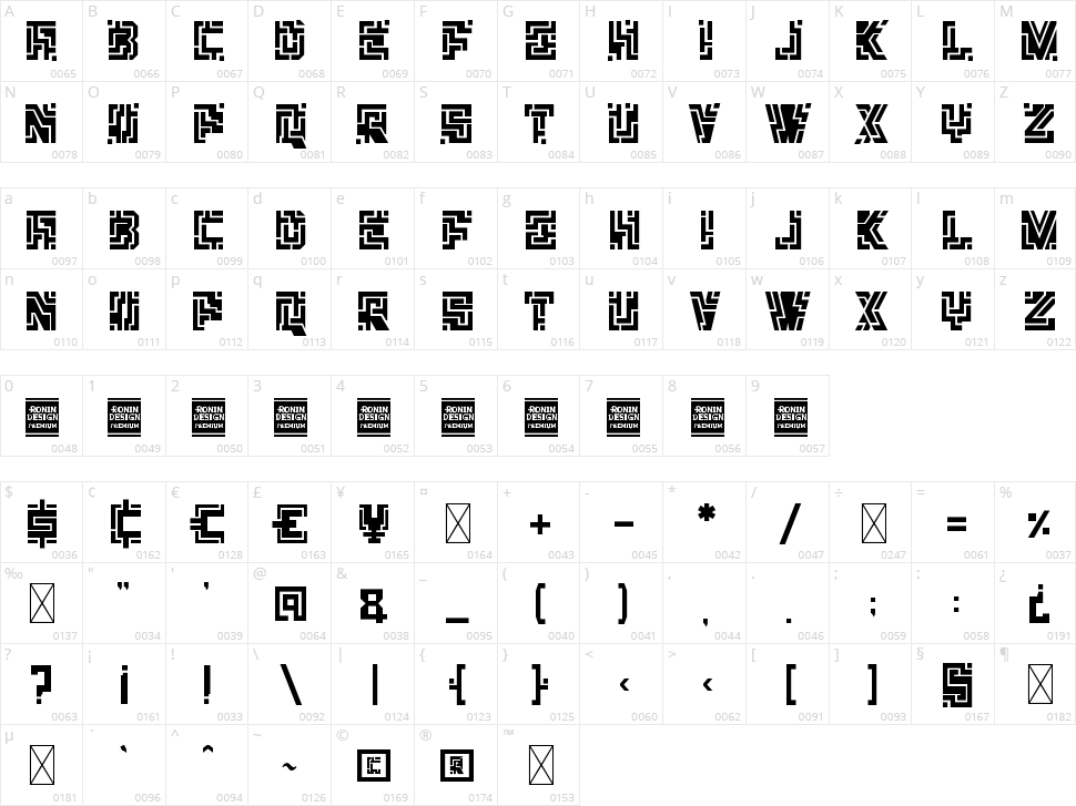 Encrypto Character Map