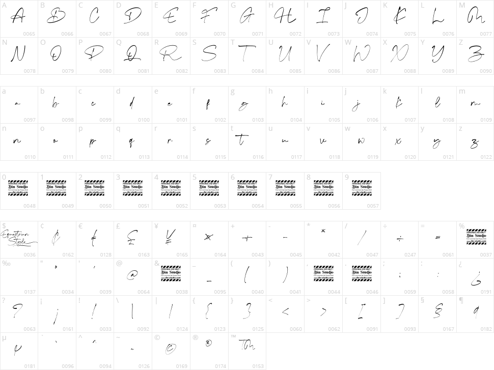 Equestrian Style Character Map
