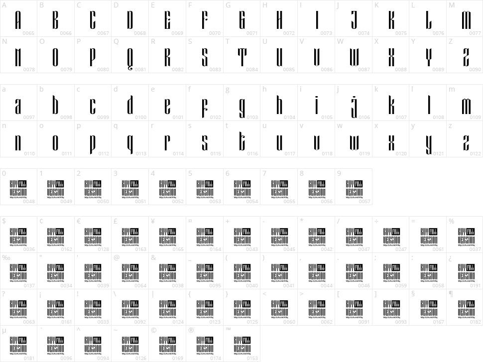 Eveagita Luxury Character Map