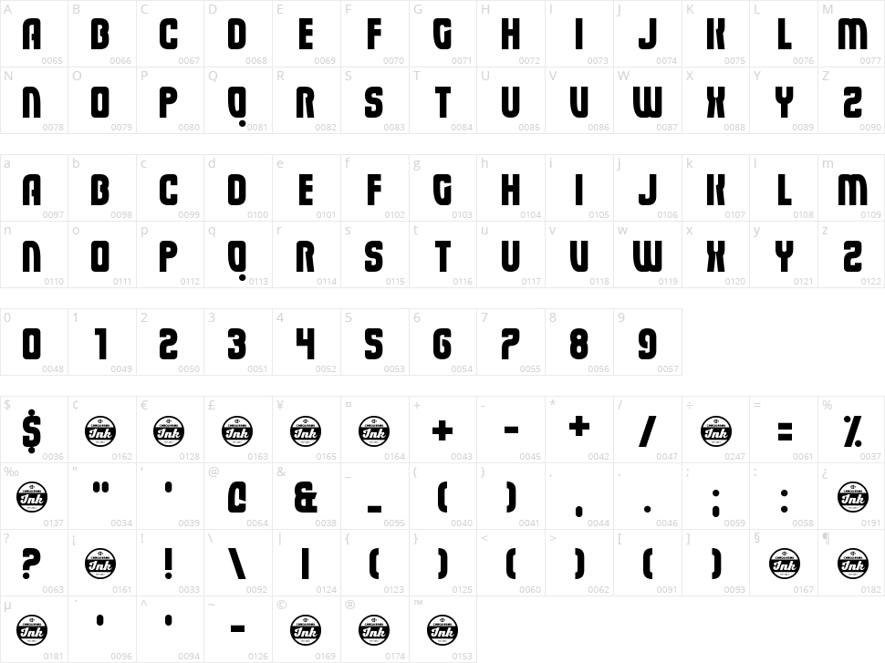 Eviscera Character Map