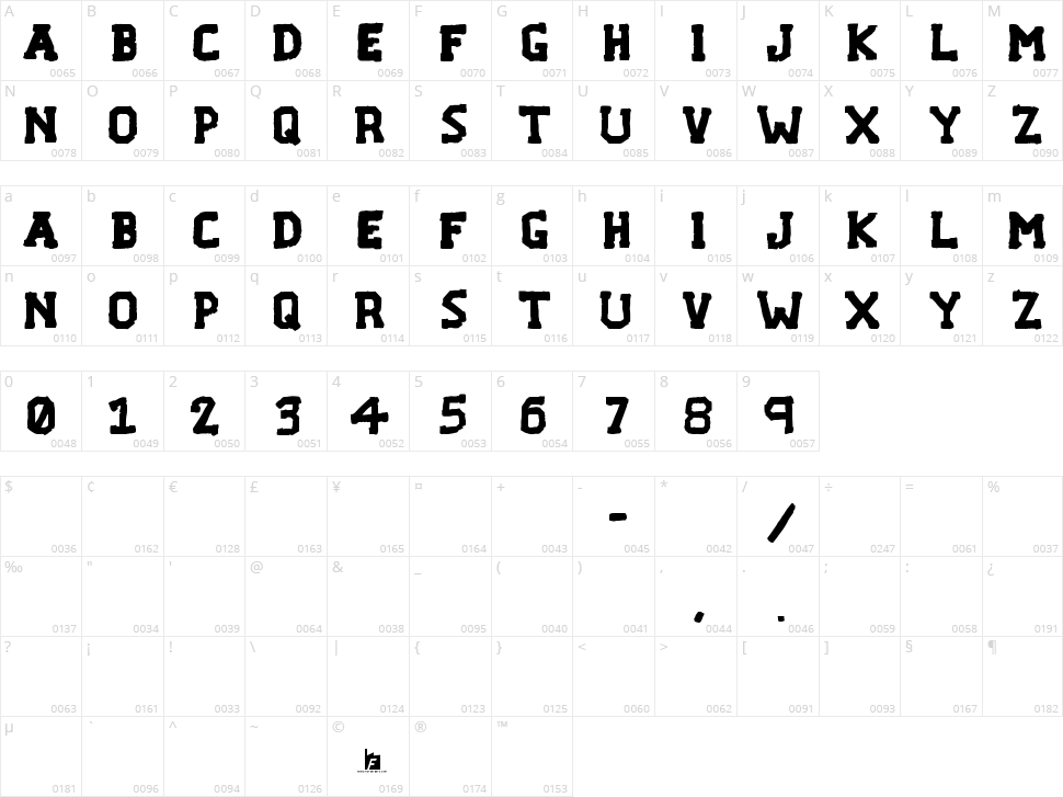 F... Vermont Character Map