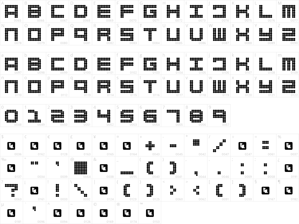 FD Spank Character Map