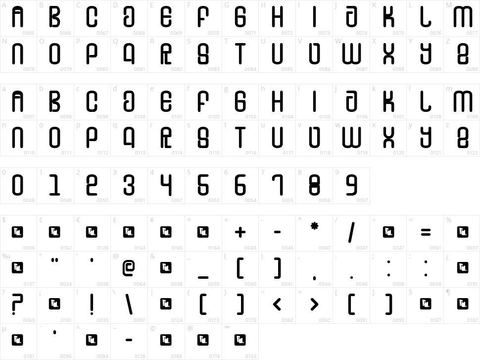 FD Tounge Character Map