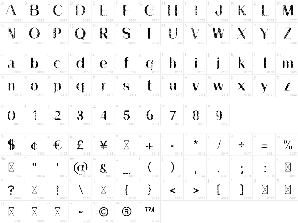 Fencing Ghost Character Map