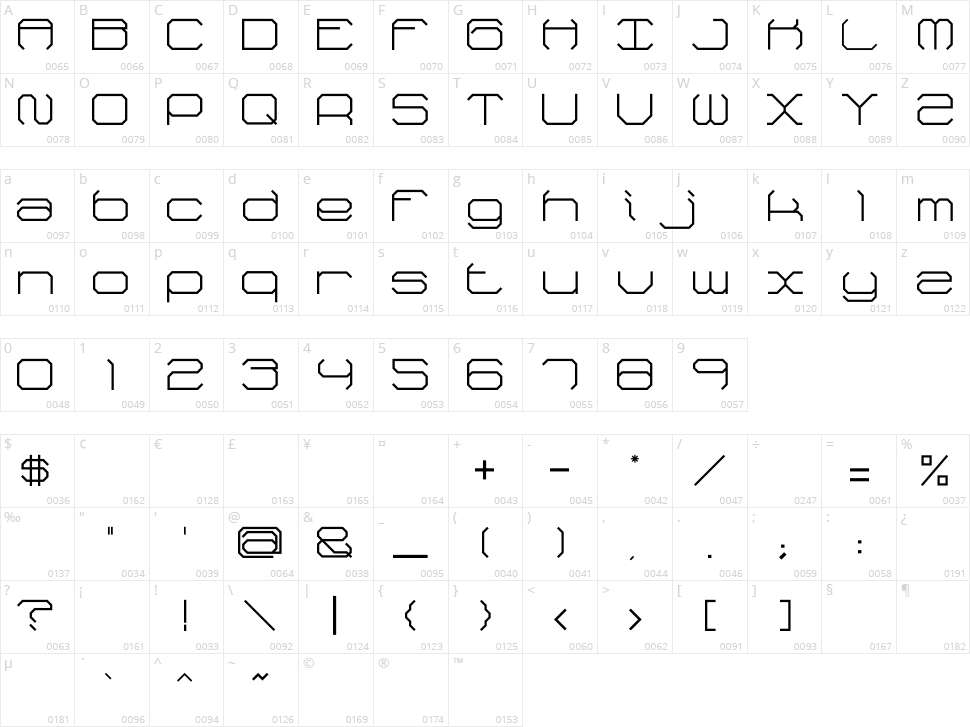 Fh Reverse Character Map