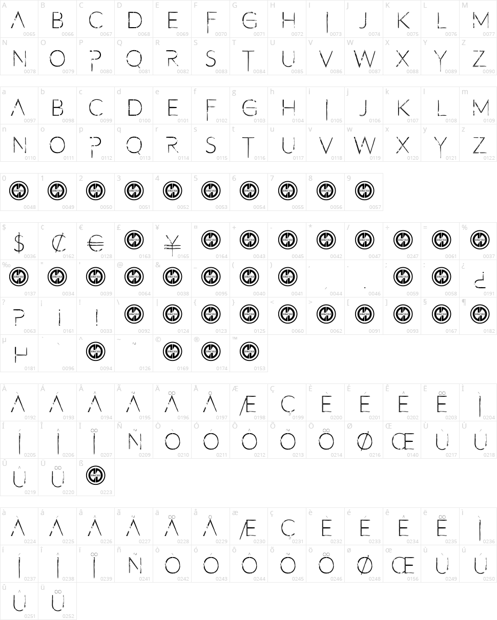 Filth of Icarus Character Map