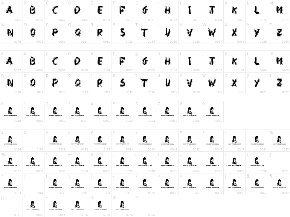 Find a Way Character Map