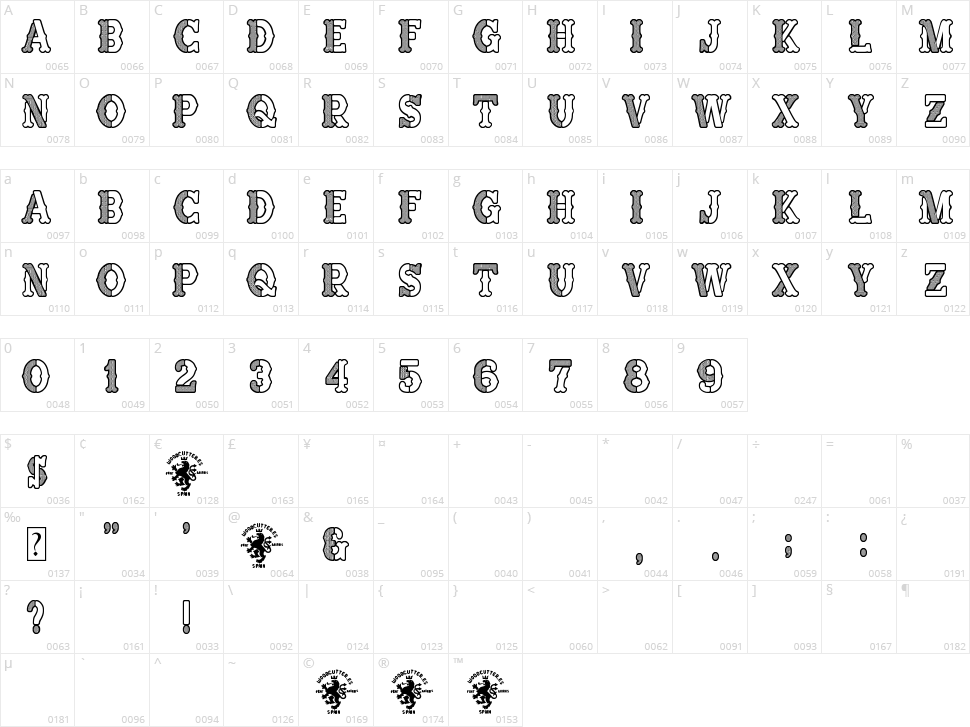 Fine Sheriff Character Map