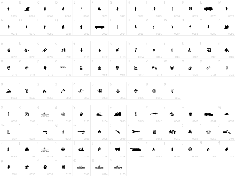 Fire Department Character Map