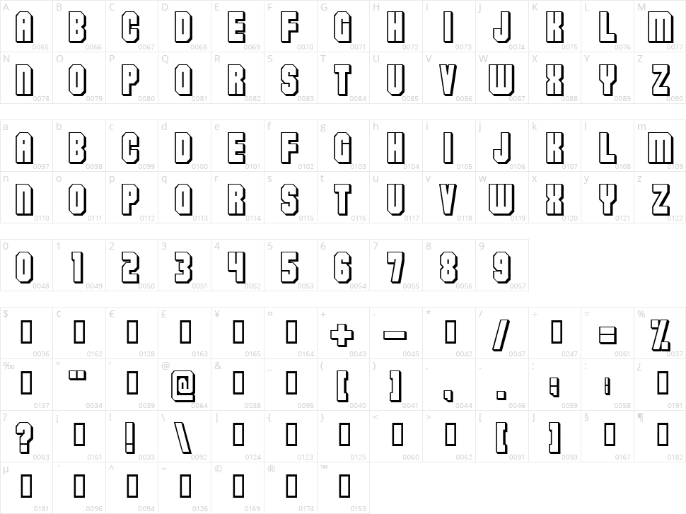 Flashback Character Map