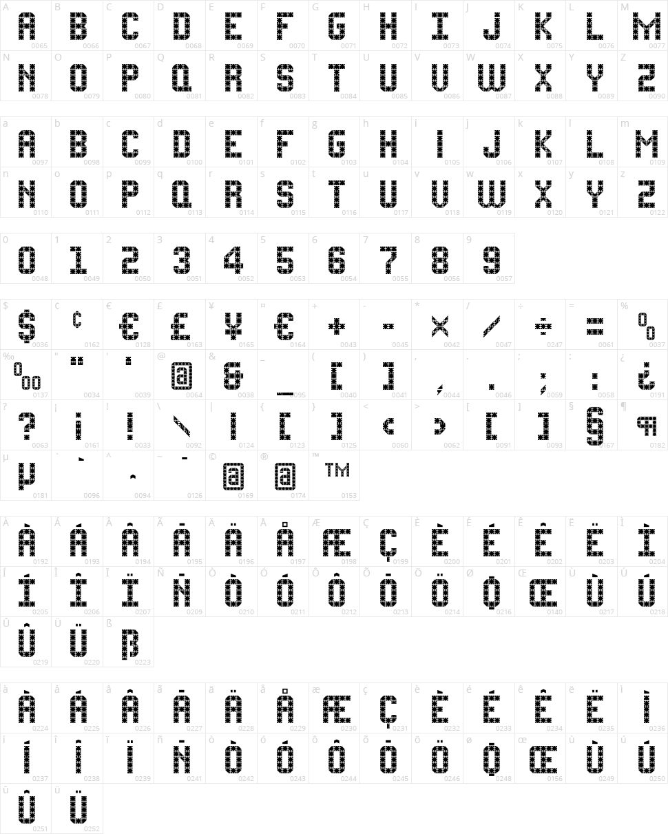 FlatPack Character Map